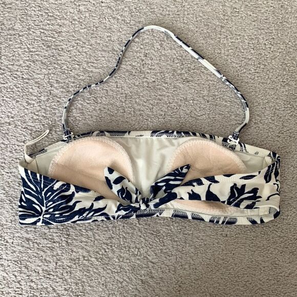 Nautical bralette floral bikini top, size 6 - Picture 2 of 3